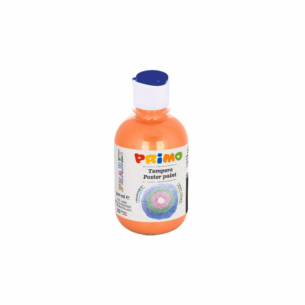 Tempera PRIMO 300 ml csillámos narancssárga