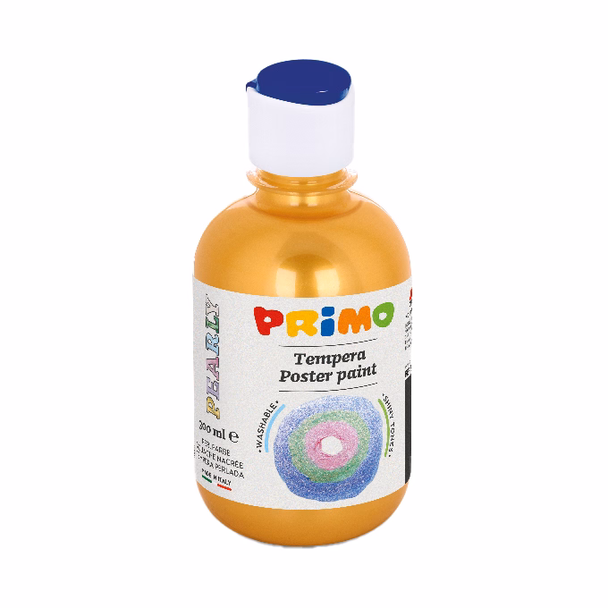 Tempera PRIMO 300 ml csillámos sárga
