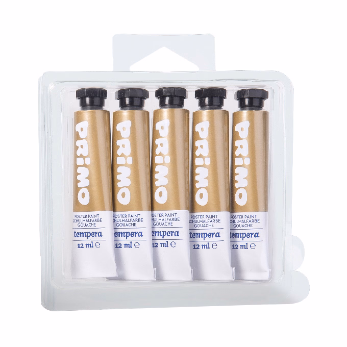Tempera PRIMO arany 12 ml 5 darabos