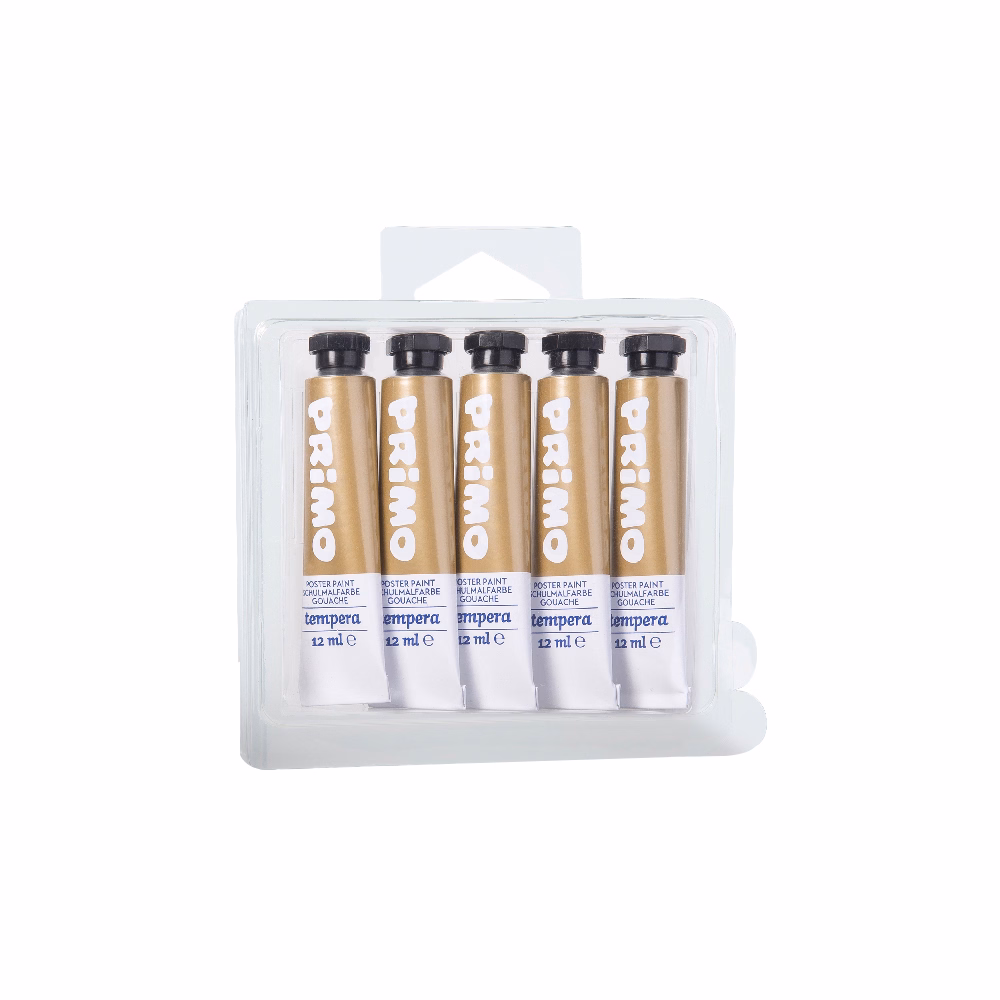 Tempera PRIMO arany 12 ml 5 darabos