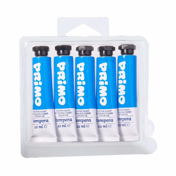 Tempera PRIMO kék 12 ml 5 darabos