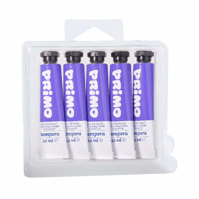 Tempera PRIMO lila 12 ml 5 darabos