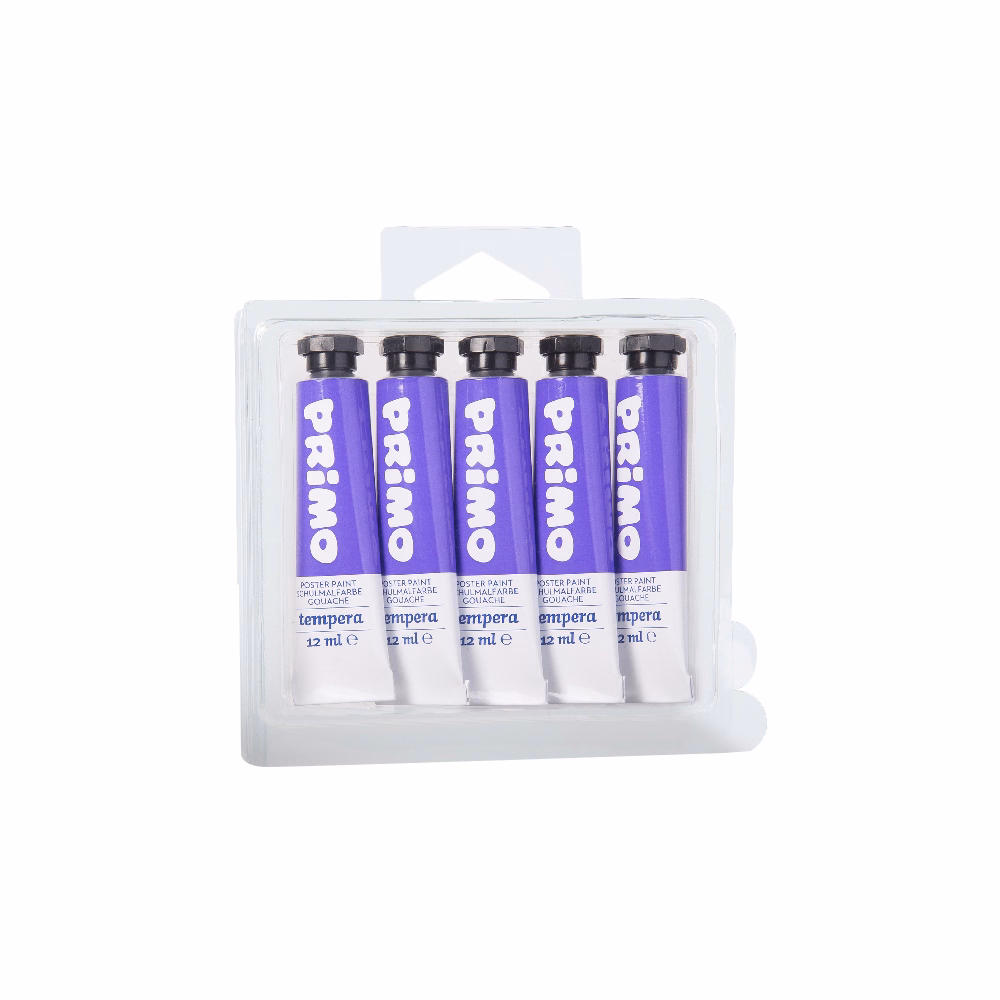 Tempera PRIMO lila 12 ml 5 darabos