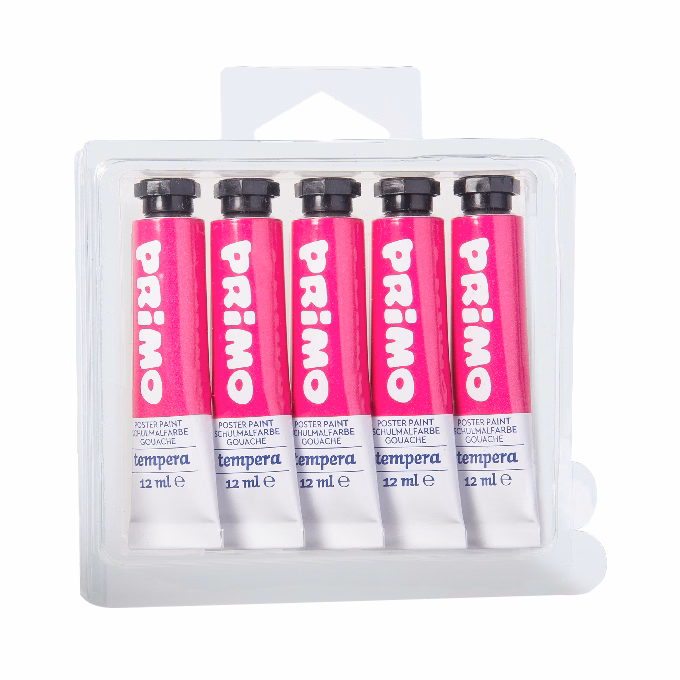 Tempera PRIMO magenta 12 ml 5 darabos