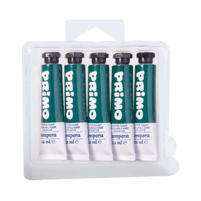 Tempera PRIMO sötétzöld 12 ml 5 darabos