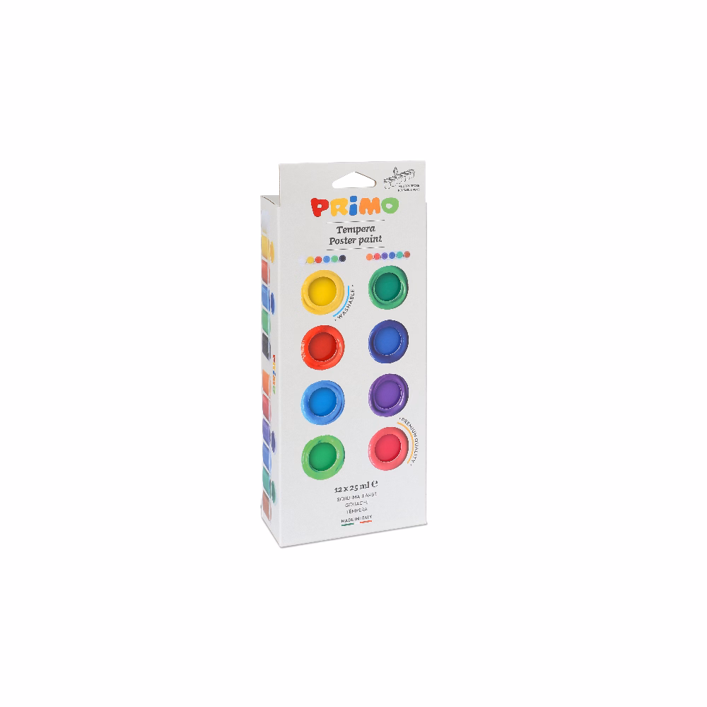 Tempera PRIMO tégelyes 25 ml 12 szín/készlet Tempera PRIMO tégelyes 25 ml 12 szín/készlet