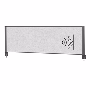 Térelválasztó MAUL asztali világosszürke zajfogó antracit kerettel 160x50 cm