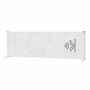 Térelválasztó MAUL asztali világosszürke zajfogó ezüst kerettel talppal 160x50 cm
