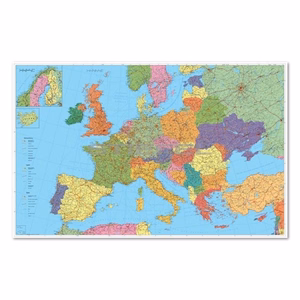 Térkép STIEFEL Európa nemzetközi 140 x 100 cm fémkeretes tűzhető