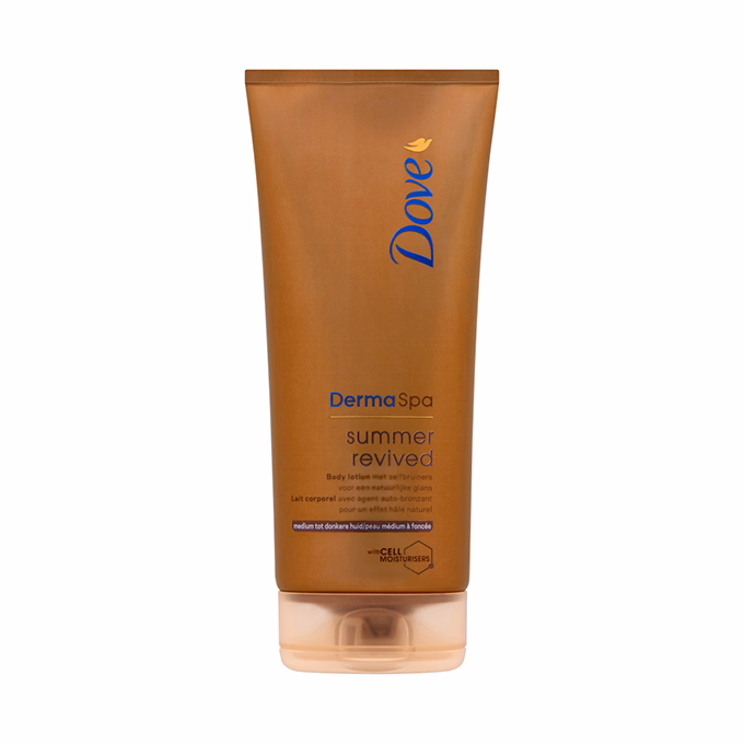 Testápoló DOVE Spa Summer Revived önbarnító normál-sötét bőrre 200ml