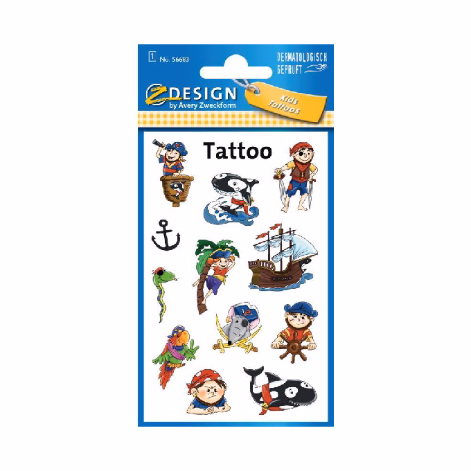 Tetoválás matrica AVERY kalózok Tetoválás matrica AVERY kalózok