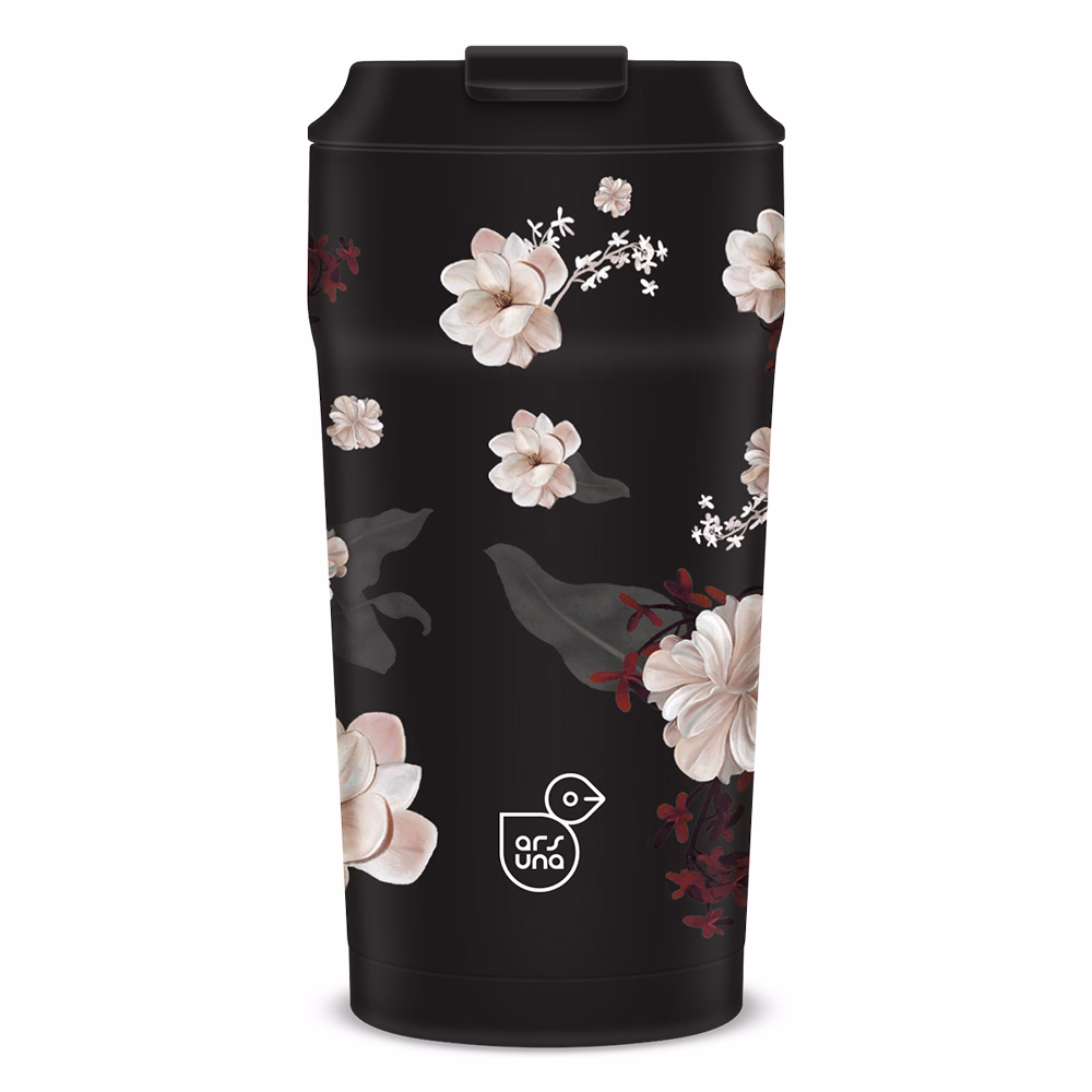 Thermo bögre ARS UNA 470 ml Flowery Black 5374