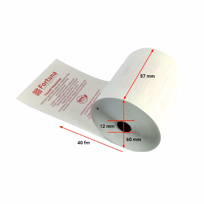 Thermo tekercs FORTUNA 57x60mm/12 40 fm BPA mentes