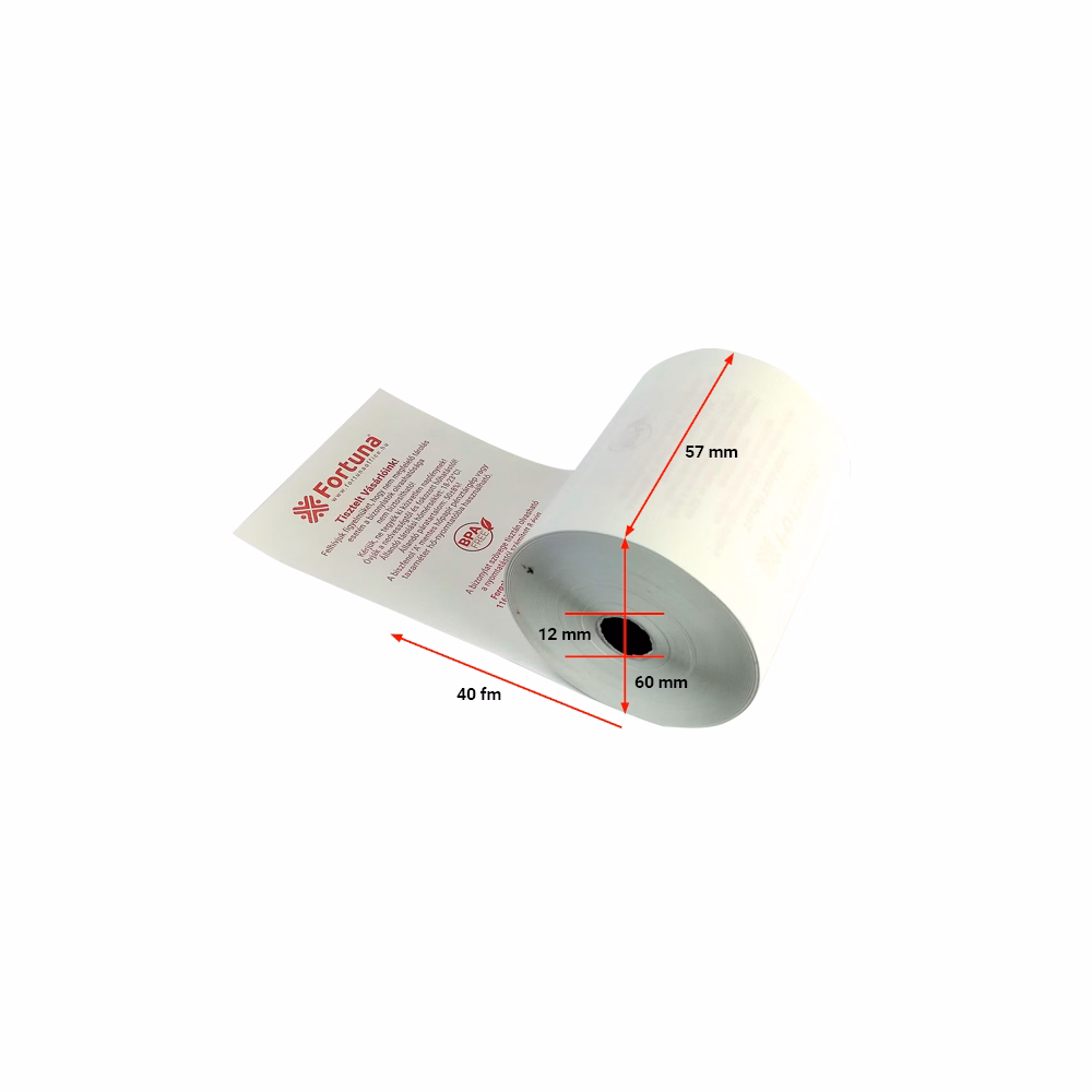 Thermo tekercs FORTUNA 57x60mm/12 40 fm BPA mentes