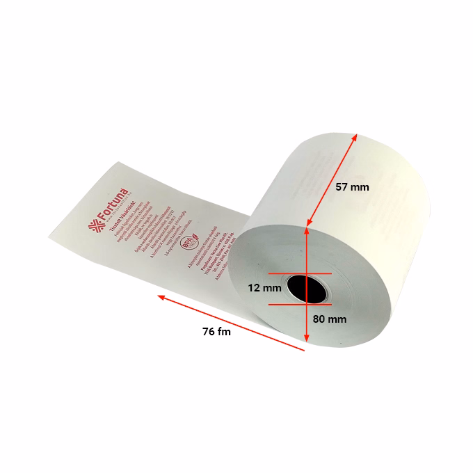 Thermo tekercs FORTUNA 57x80mm/12 76 fm BPA mentes