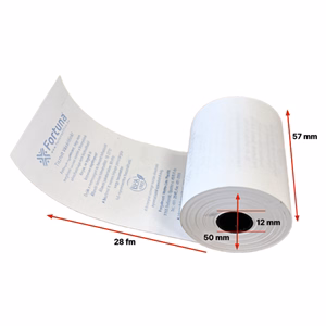 Thermo tekercs FORTUNA Premium 55 g 57x50mm/12 28 fm BPA mentes