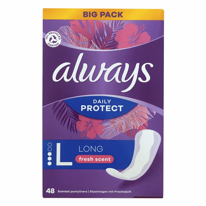 Tisztasági betét ALWAYS Long fresh 48 darabos