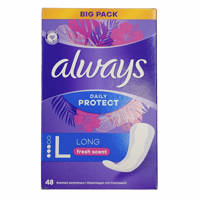 Tisztasági betét ALWAYS Long fresh 48 darabos