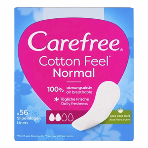 Tisztasági betét CAREFEE Cotton Aloe 56 darabos