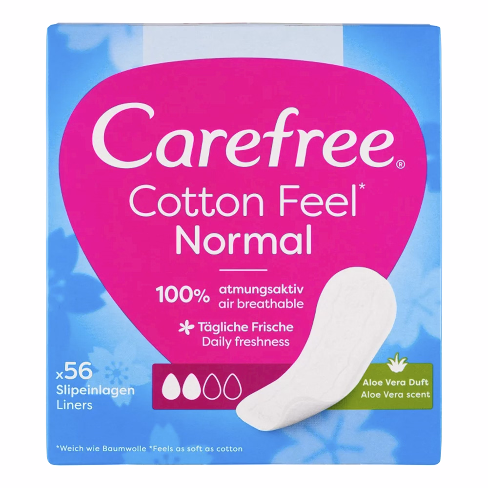 Tisztasági betét CAREFEE Cotton Aloe 56 darabos