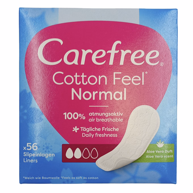 Tisztasági betét CAREFEE Cotton Aloe 56 darabos