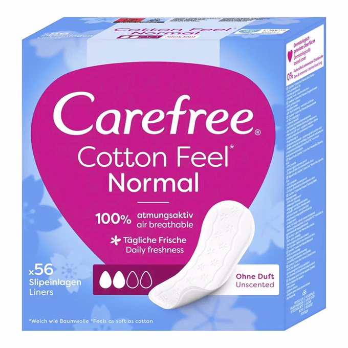 Tisztasági betét CAREFEE Cotton fresh 56 darabos