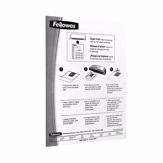 Tisztító- és hordozókarton laminálóhoz FELLOWES A/4 10/csom Tisztító- és hordozókarton laminálóhoz FELLOWES A/4 10/csom
