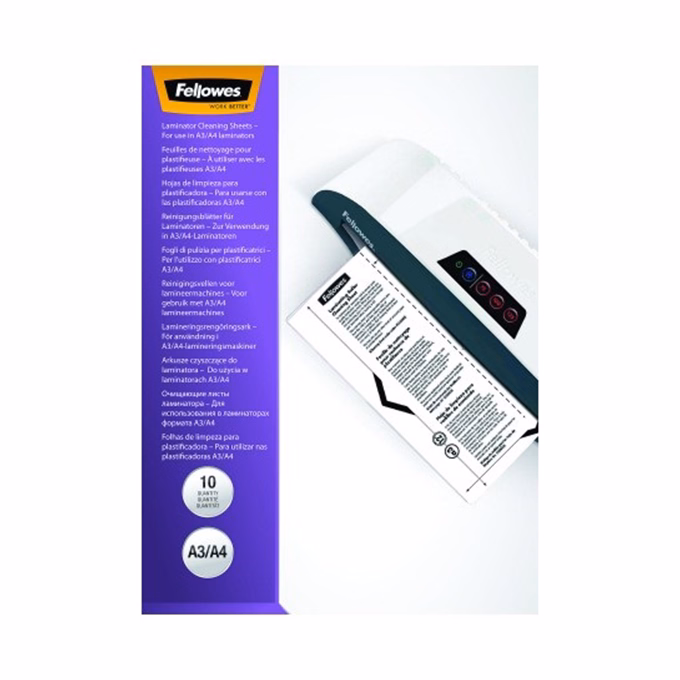 Tisztító- és hordozókarton laminálóhoz FELLOWES A/4 10/csom Tisztító- és hordozókarton laminálóhoz FELLOWES A/4 10/csom