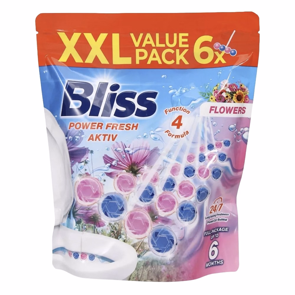 Toalett illatosító golyó BLISS XXL virág 6x50 g