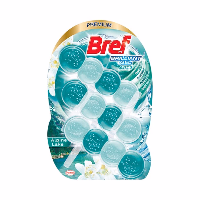 Toalett illatosító golyó BREF Brilliant Gel Alpine Lake 3x42 g
