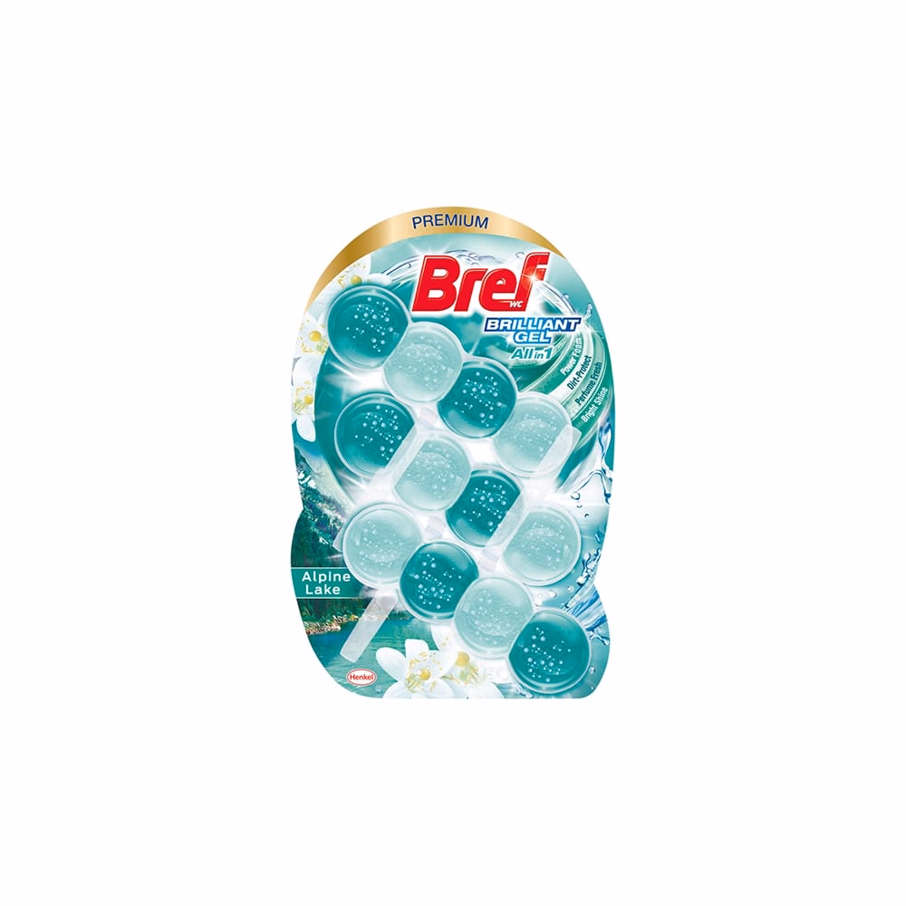 Toalett illatosító golyó BREF Brilliant Gel Alpine Lake 3x42 g