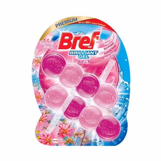 Toalett illatosító golyó BREF Brilliant Gel Spring Rain 2x42 g