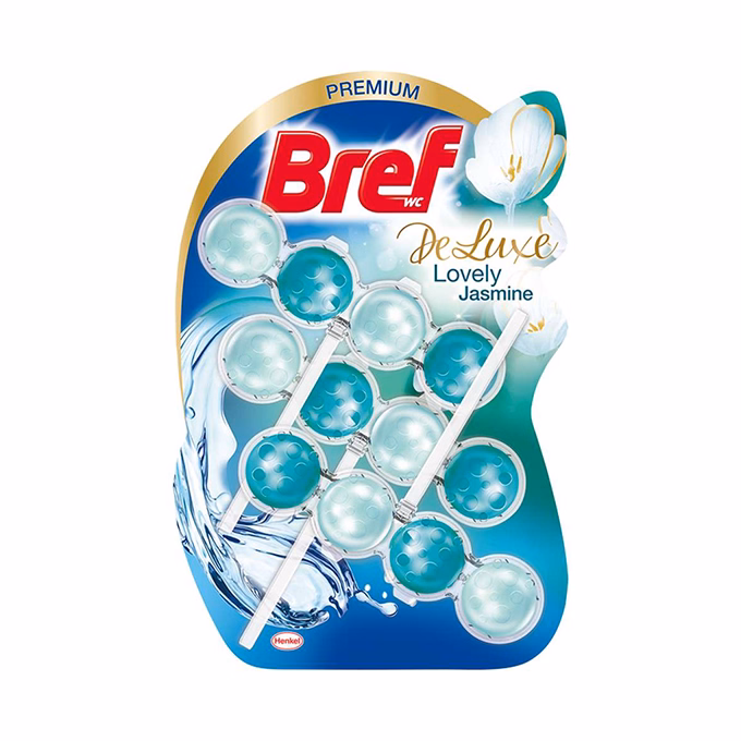 Toalett illatosító golyó BREF DeLuxe Jasmine 3x50 g
