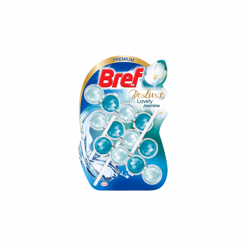 Toalett illatosító golyó BREF DeLuxe Jasmine 3x50 g