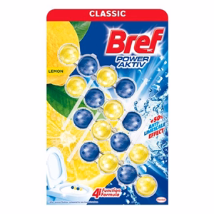 Toalett illatosító golyó BREF Power Aktiv Lemon 3x50 g