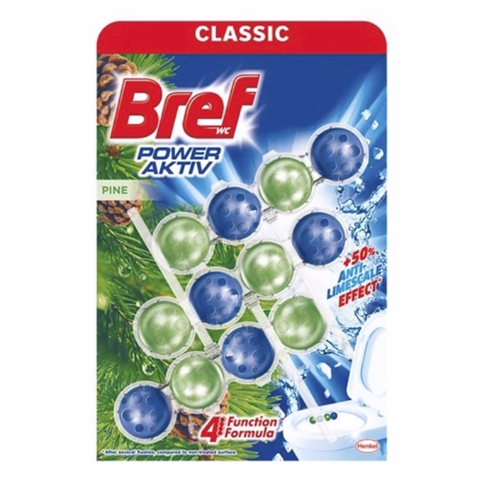 Toalett illatosító golyó BREF Power Aktiv Pine Forest 3x50 g