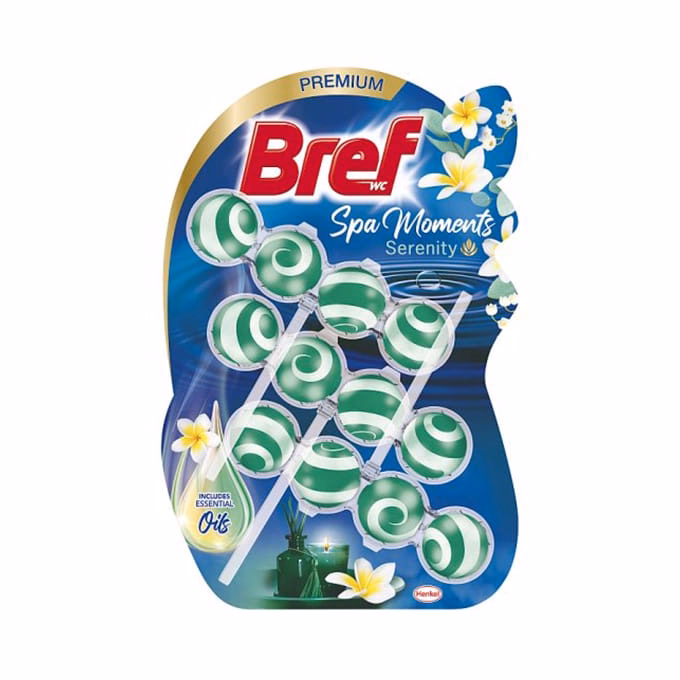 Toalett illatosító golyó BREF Wellness Serenity 3x50 g