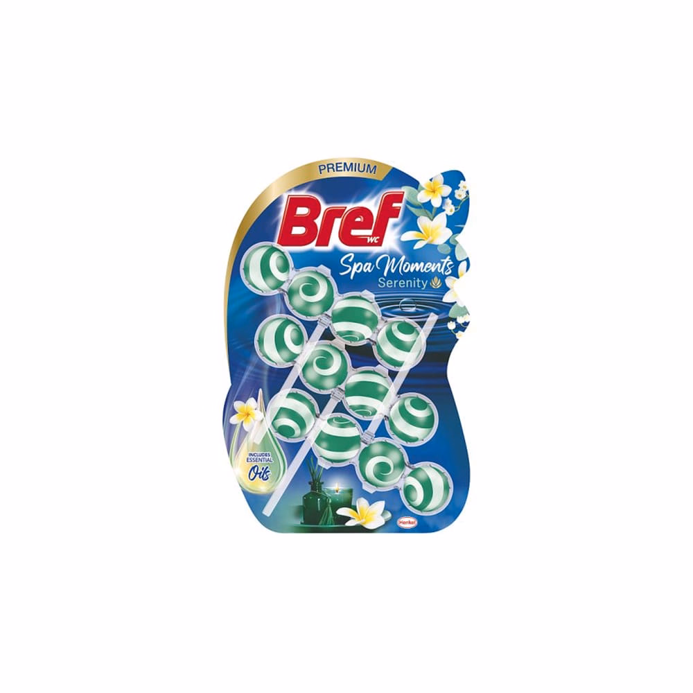 Toalett illatosító golyó BREF Wellness Serenity 3x50 g