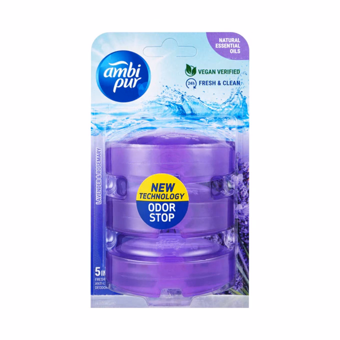 Toalett illatosító utántöltő AMBI PUR 3x55 ml lavender&rose
