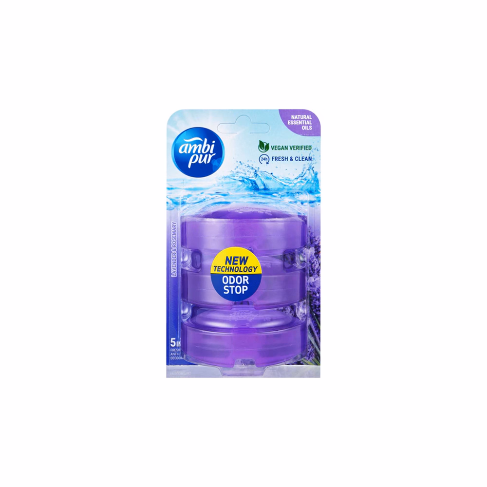 Toalett illatosító utántöltő AMBI PUR 3x55 ml lavender&rose