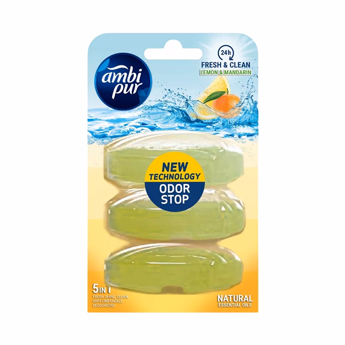 Toalett illatosító utántöltő AMBI PUR 3x55 ml lemon&mandarin