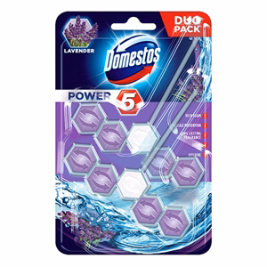 Toalett öblítő DOMESTOS Power5 Lavender 2x50 g