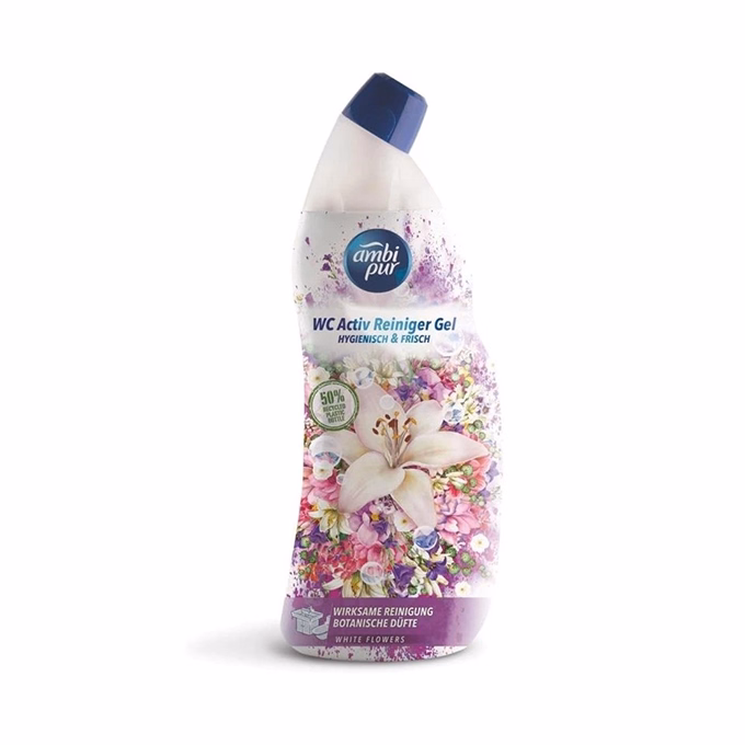 Toalett tisztító gél AMBI PUR White flowers 750 ml