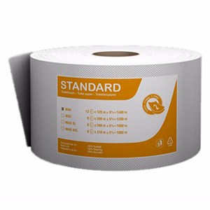 Toalettpapír FORTUNA Standard Jumbo mini 19cm 110m 2 rétegű fehér 12/csom