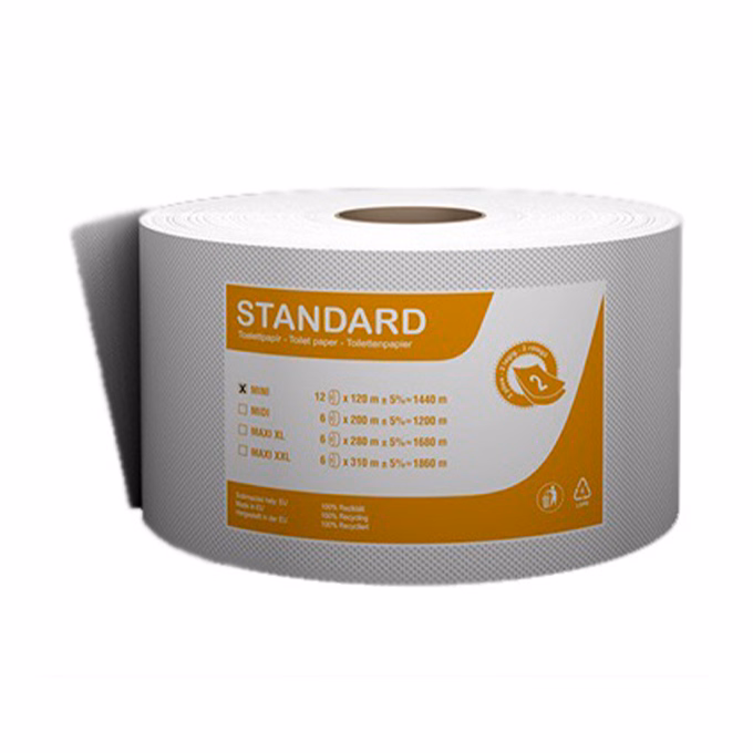 Toalettpapír FORTUNA Standard Jumbo mini 19cm 110m 2 rétegű fehér 12/csom