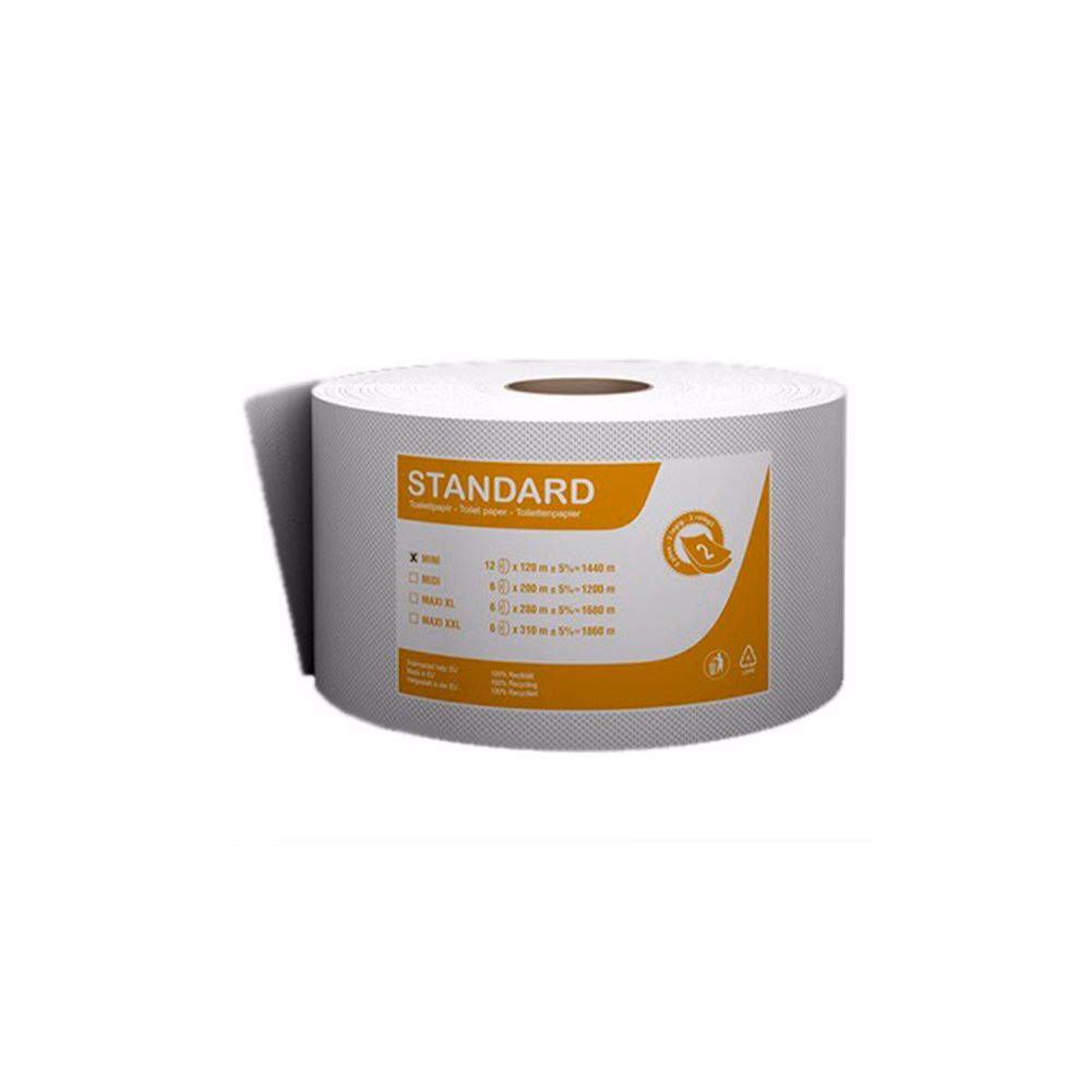 Toalettpapír FORTUNA Standard Jumbo mini 19cm 110m 2 rétegű fehér 12/csom