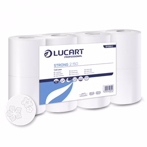Toalettpapír LUCART Strong 2 rétegű 8 tekercses fehér 150lap