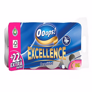 Toalettpapír OOOPS! Excellence 3 rétegű 8 tekercs