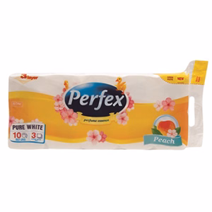 Toalettpapír PERFEX 3 rétegű 10 tekercses barack