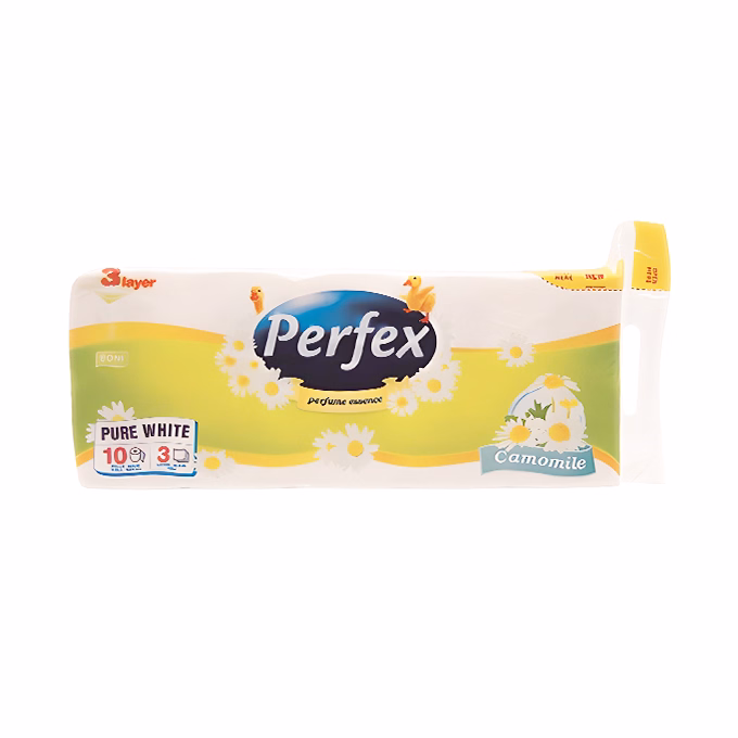 Toalettpapír PERFEX Soft & Light 3 rétegű 10 tekercses kamilla